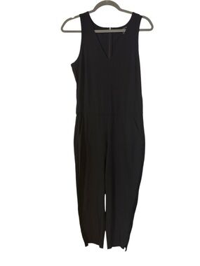 Athleta Black Sleeveless V-Notch Brooklyn Jumpsuit Size 8